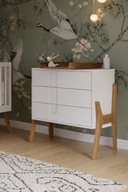 Signature Collection Dresser with Changing Top · Sage Green · Natural Oak