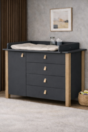 Atelier Collection Dresser II with Folding Changing Top · Anthracite