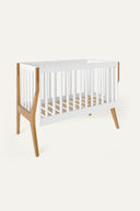 Signature Collection Cot · White · Natural Oak