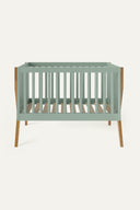 Signature Collection Cot · Sage Green· Natural Oak