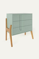Signature Collection Dresser with Changing Top · Sage Green · Natural Oak