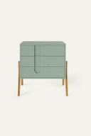 Signature Collection Dresser with Changing Top · Sage Green · Natural Oak