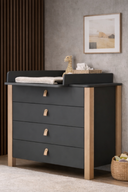 Atelier Collection Dresser with Changing Top · Anthracite
