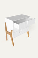 Kommode aus der Signature Collection mit wechselbarer Oberseite · Weiß · Eiche Natur