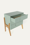 Signature Collection Dresser with Changing Top · Sage Green · Natural Oak